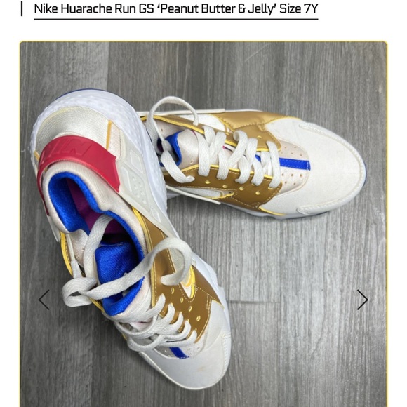 Nike Huarache Run GS ‘Peanut Butter & Jelly’ Size 7Y - Picture 3 of 9